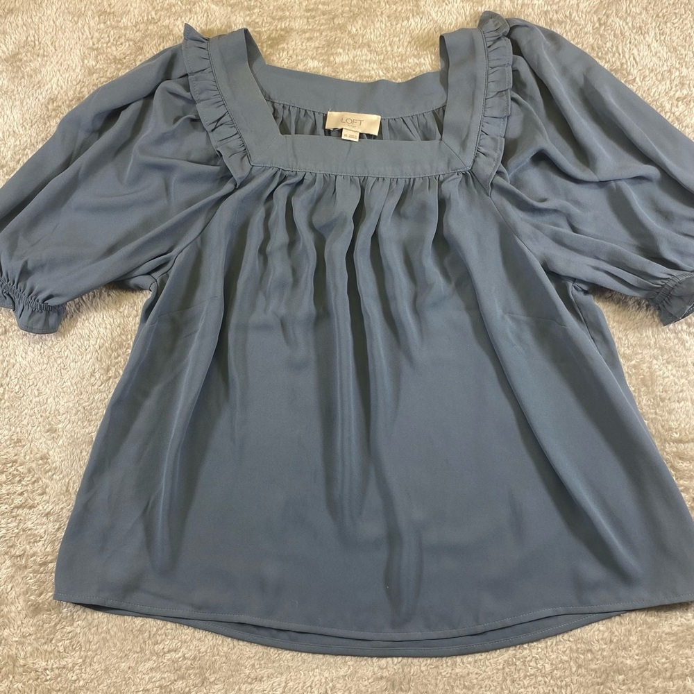 LOFT Women's Elegant Blue Blouse